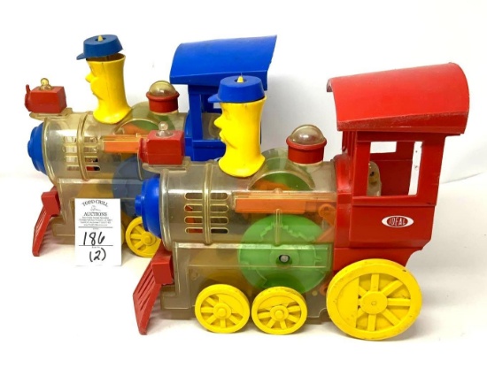 2 - Vintage Ideal Plastic Trains