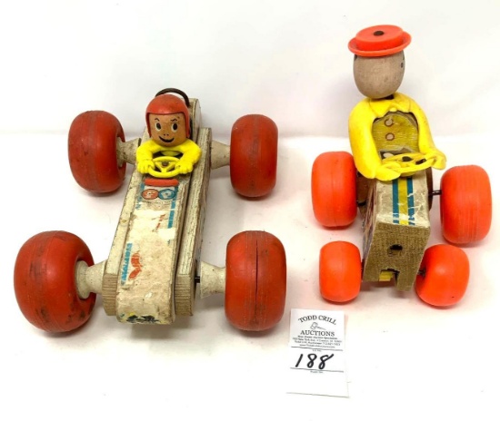 2 - Vintage Wooden Fisher Price Toys