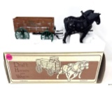 Yester Days Draft Horses w/ Wagon