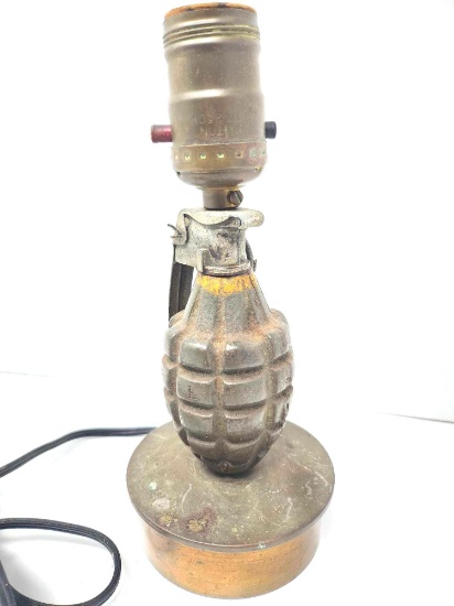 Decommissioned Hand Grenade Lamp