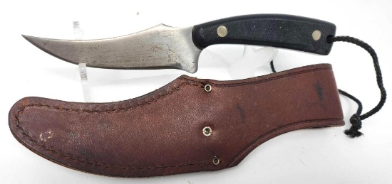 Schrade No.152 Curved Fixed Blade W/Leather Sheath