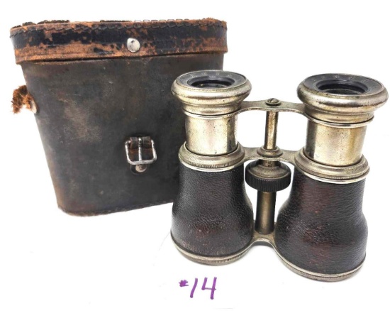 C.1900's Iris Paris Adjustable Binoculars W/Compass
