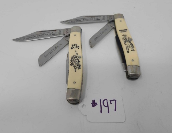 2 Schrade Cowboy Series Knives Special Edition