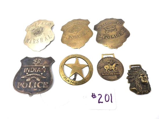5 Badges And 2 Watch Fobs