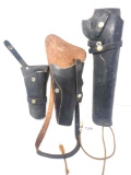 3 Black Leather Holsters