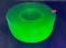 12 Vintage Spiral Green Depression Uranium Glass Plates