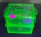 Vintage Hazel Atlas Green Depression Uranium Glass Refrigerator Dishes