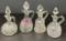 4 Vintage Pressed Glass Cruets