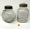 2 Vintage Glass Coffee Jars