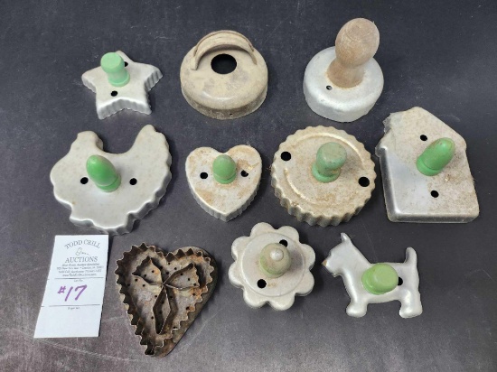 10 Vintage Cookie/Cracker Cutters