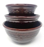 3 Pc Marcrest Ovenproof Stoneware Nest Of Bowls