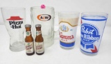 6 Vintage Glasses and Salt/Pepper