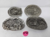 4 Vintage Belt Buckles 84,5,6,7 Old Threshers Reunion