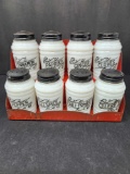 Set Of 8 Vintage Hazel Atlas Milk Glass Spice Jars
