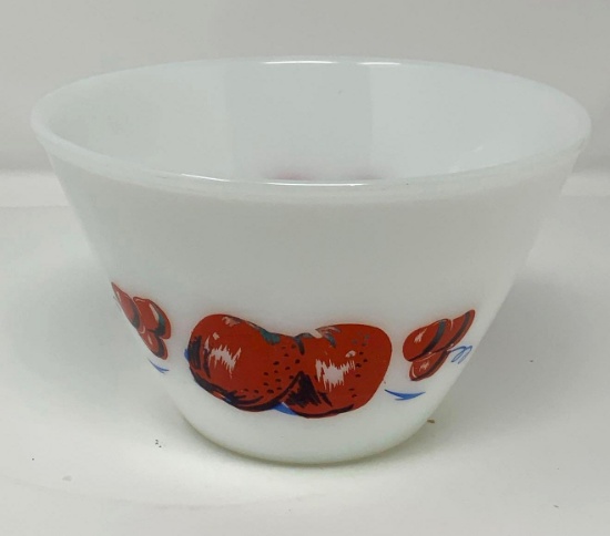 Fire King Apples 6 3/4 1 qt. Splash Proof Mixing Bowl