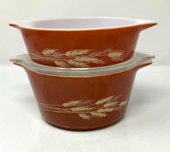 Pyrex Autumn Harvest 471 and 473 Bake Serve and Store