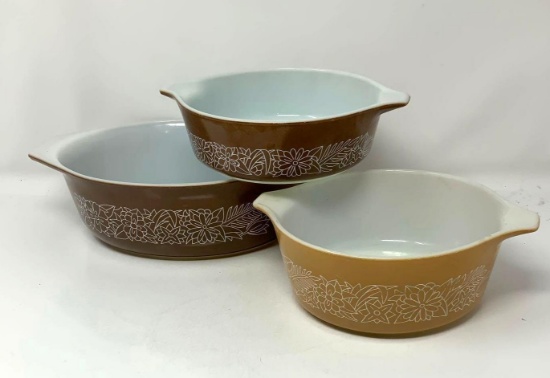 Pyrex Woodland 471 472 043 Casseroles