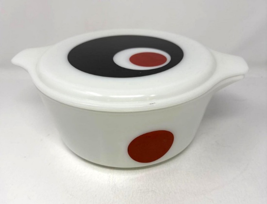Pyrex Moon Deco 475 Oval Casserole w/ Lid