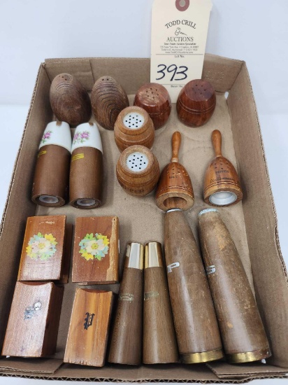 9 - Sets Wood Salt and Peppers