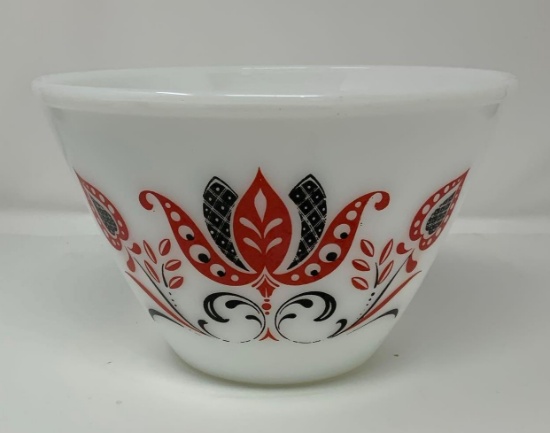 Fire King Modern Tulip 8 1/2 3 qt. Splash Proof Mixing Bowl