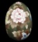 China Collectible Handwork Painting Peony Rare Cloisonne Egg Statue Decoration