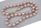17.5inch 10-11mm Aaa +++ South Sea Pink Purple Pearl Necklaces 14k