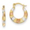 Tri-Color 14K Gold Hoop Earrings