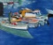 Caribbean Blue St Maarten, Oil on Board painting