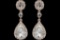 ROSE GOLD Plated Clear Crystal Rhinestone Wedding Drop Dangle Earrings