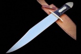 Handmade Hi Carbon Polished Steel Bowie Knife - Gorgeous Handle