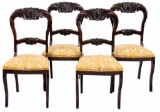 VICTORIAN BALLOON BACK SIDE CHAIRS FOUR