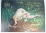 Signed Oil on Canvas Painting, The Spring