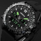 Mens LED Digital Quartz Wrist Watch Military Sport Tactical Army Rubber