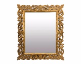 Carved Gold Leaf Acorn And Leaf Beveled Mirror
