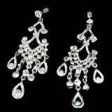 Chandelier Dangle Earrings Designer Costume Jewelry Czech Crystal