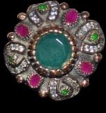Emerald & Ruby Turkish Statement Ring
