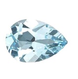 5.96ct Natural Sky Blue Topaz Pear Faceted Gemstone