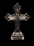 Pressed Glass Standing Crucifix Alter Cross