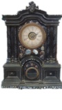 Exquisite 19thc Cast Iron Ansonia Mantel Clock