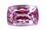 Huge 43ct Certified Natural Pink Cushion Cut Brazilian Kunzite Gemstone