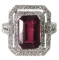 Lady's 14K White Gold Rubelite Dinner Ring