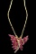 Ruby & Diamond Butterfly Pendant Necklace
