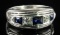 Platinum Brilliant Cut Natural Blue Sapphires And Diamonds Ladies Ring