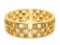 Goldtone & Clear Rhinestone Bangle Hinge Bracelet