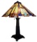 Mission Style Stained Glass Table Lamp