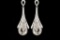 Art Deco Style Czech Crystal & Rhinestone Drop Dangle Earrings