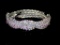 Flexible Silver W.ab Iridescent Rhinestone Crystal Bracelet Cuff