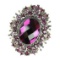 Purple Rhinestone Crystal Amethyst Broach