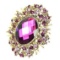 Rhinestone Crystal Amethyst Purple Brooch.