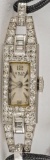 Platinum Vintage Diamond Ladies Wristwatch With Two Carats Diamonds